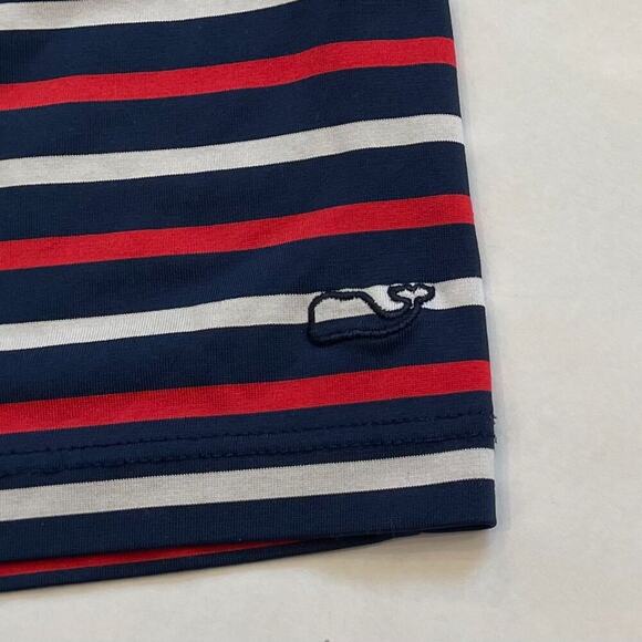 Vineyard Vines Girl's Sankaty Red, White, Blue Stripe Tank/Sleeveless Dress, 14 - Picture 3 of 9